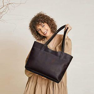 Large Leather Tote Bag--Beautiful!!